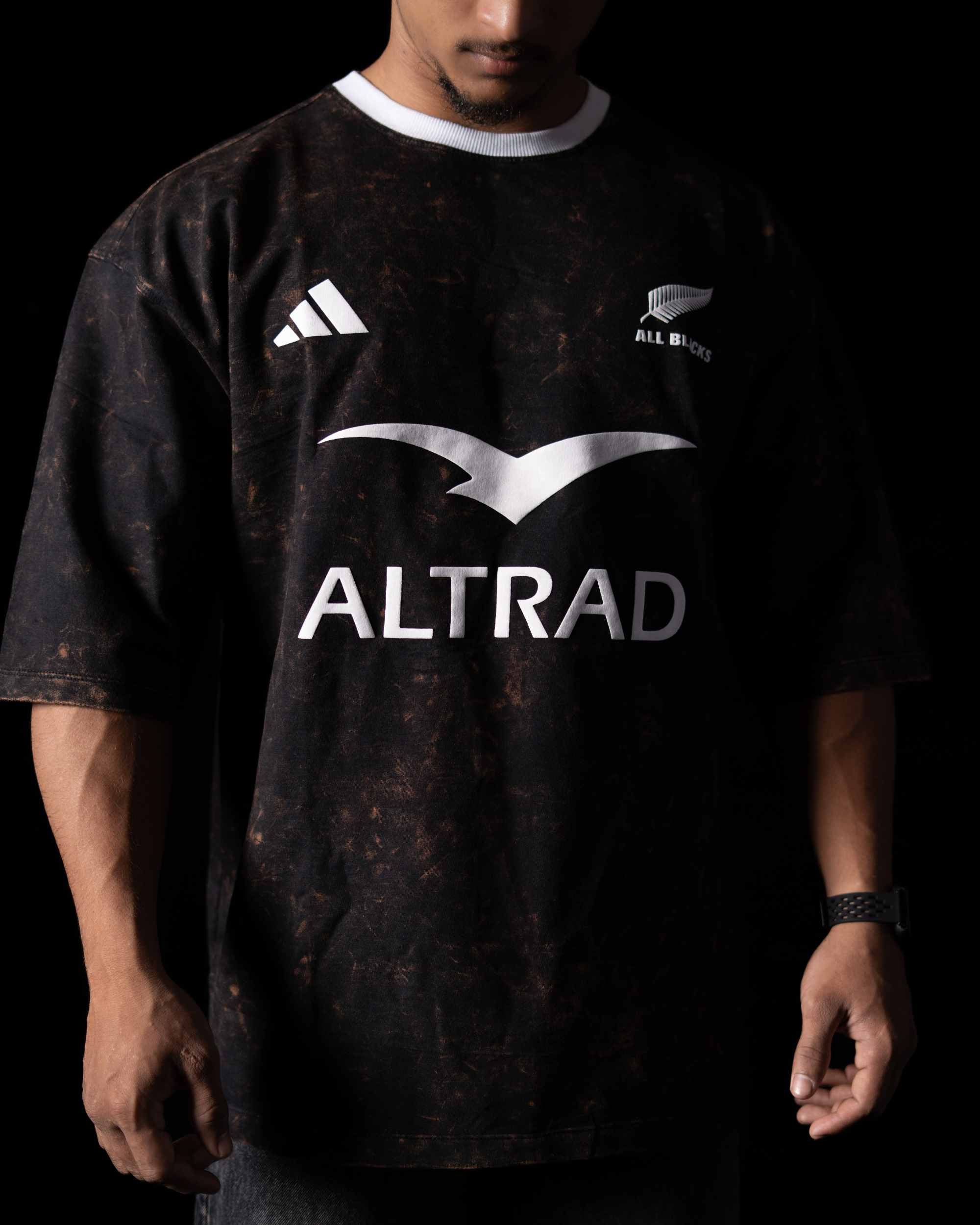 All Black Acid Wash Classic Oversized Tee